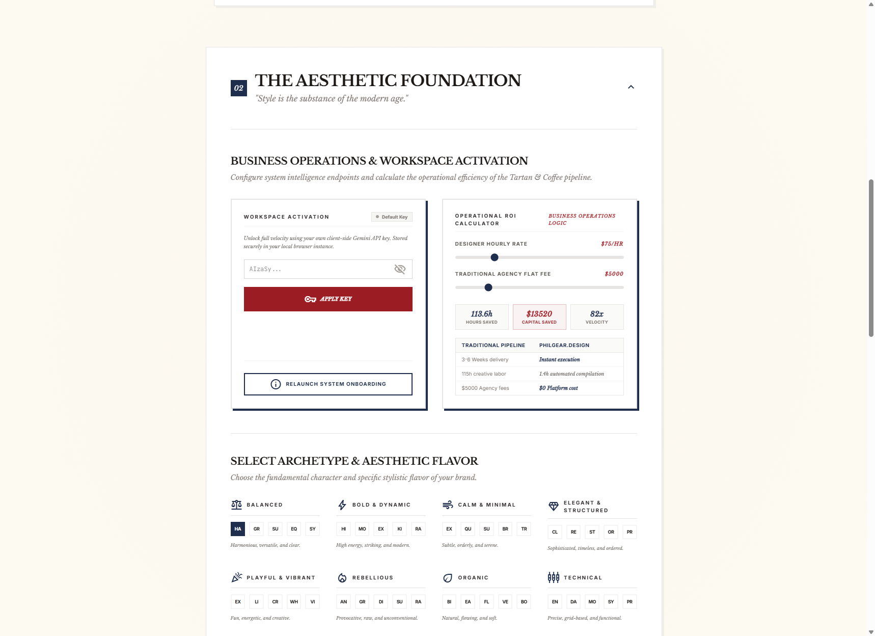 PhilGear Design Studio Aesthetic Foundation & Operational ROI