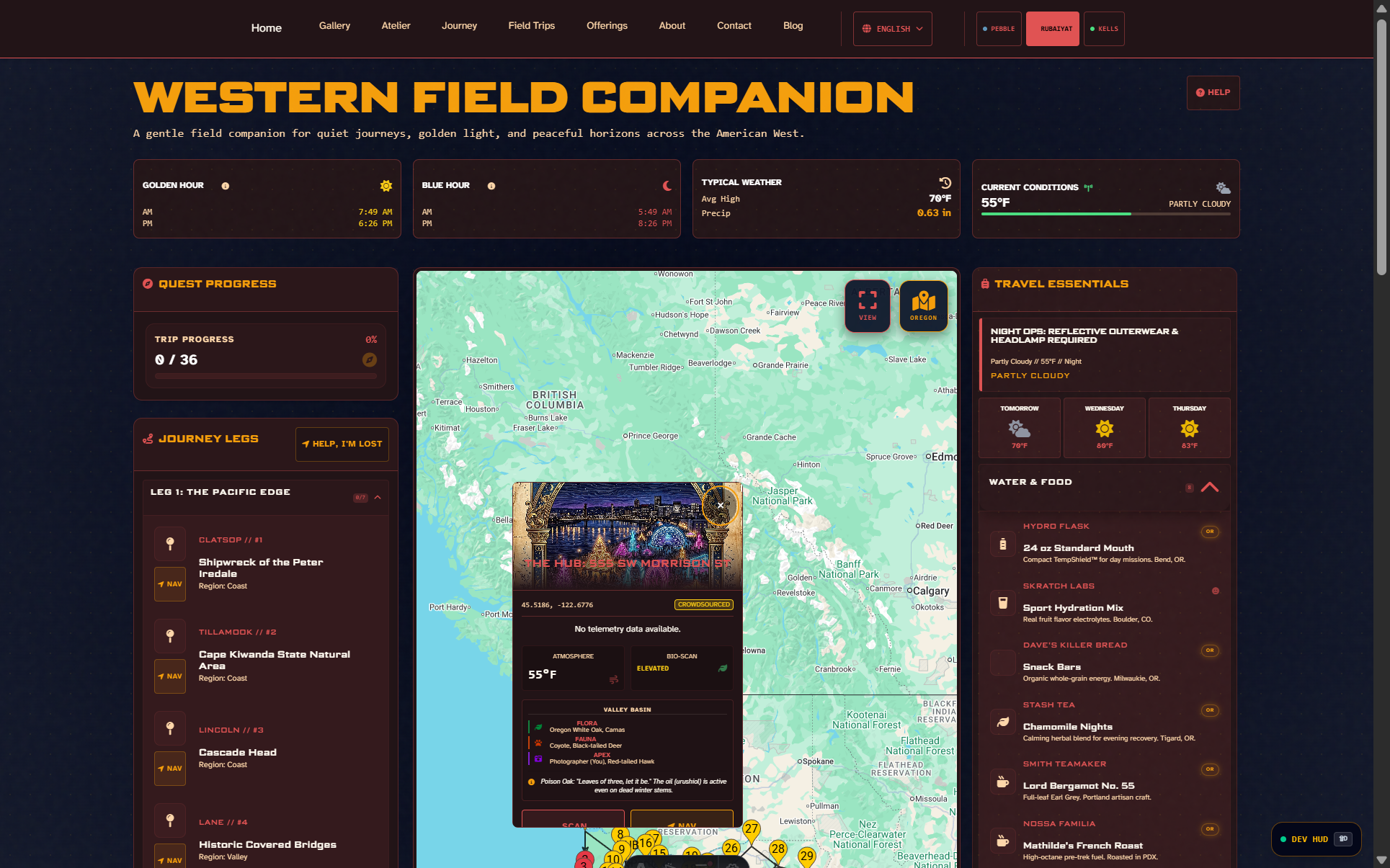 PhotoTrek Expedition Terminal Interface